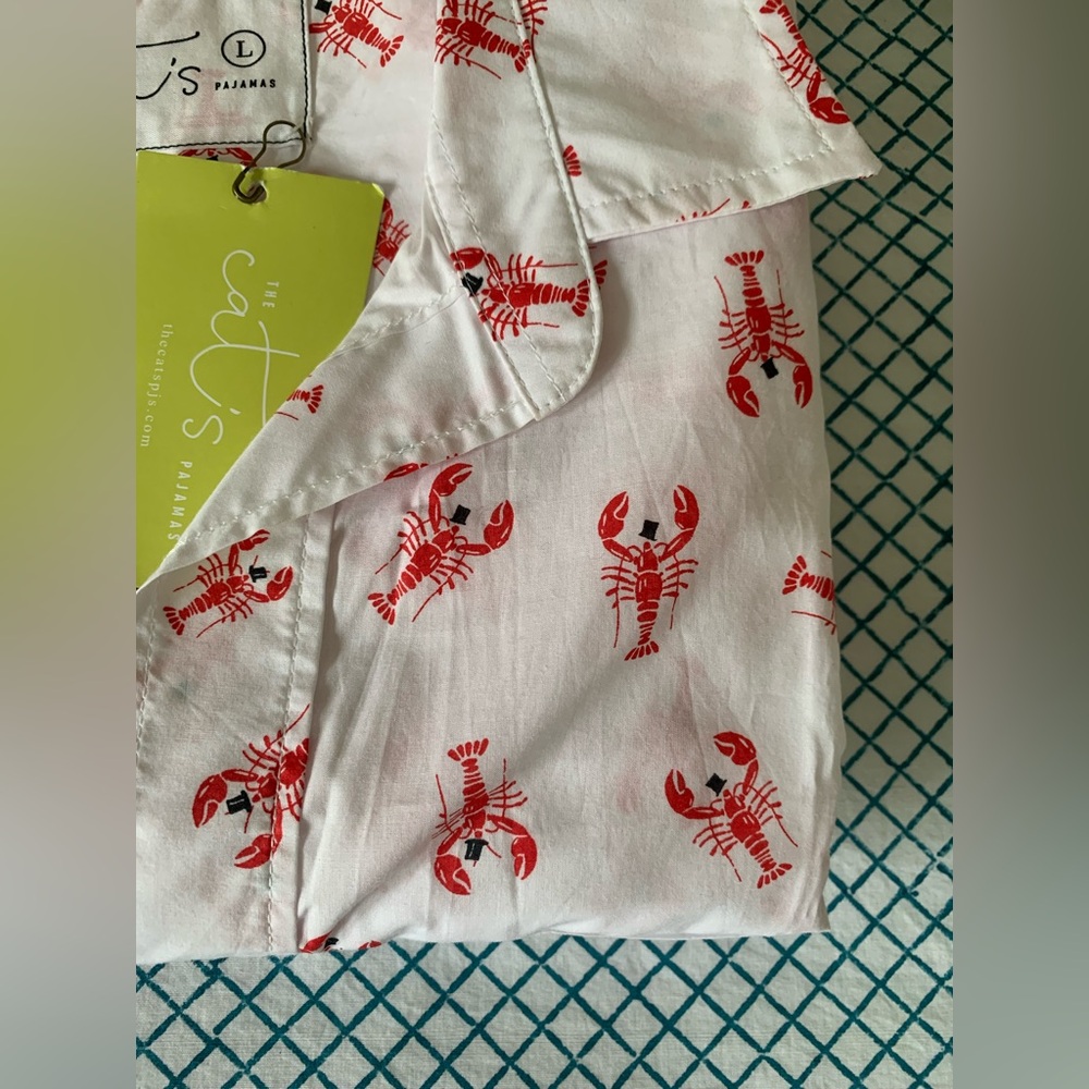 The Cat’s Pajamas Mister Lobster Luxe Pima Sleeveless Nightshirt Size L NEW - Picture 11 of 16